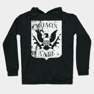 Molon Labe US Great Seal Shield White Hoodie